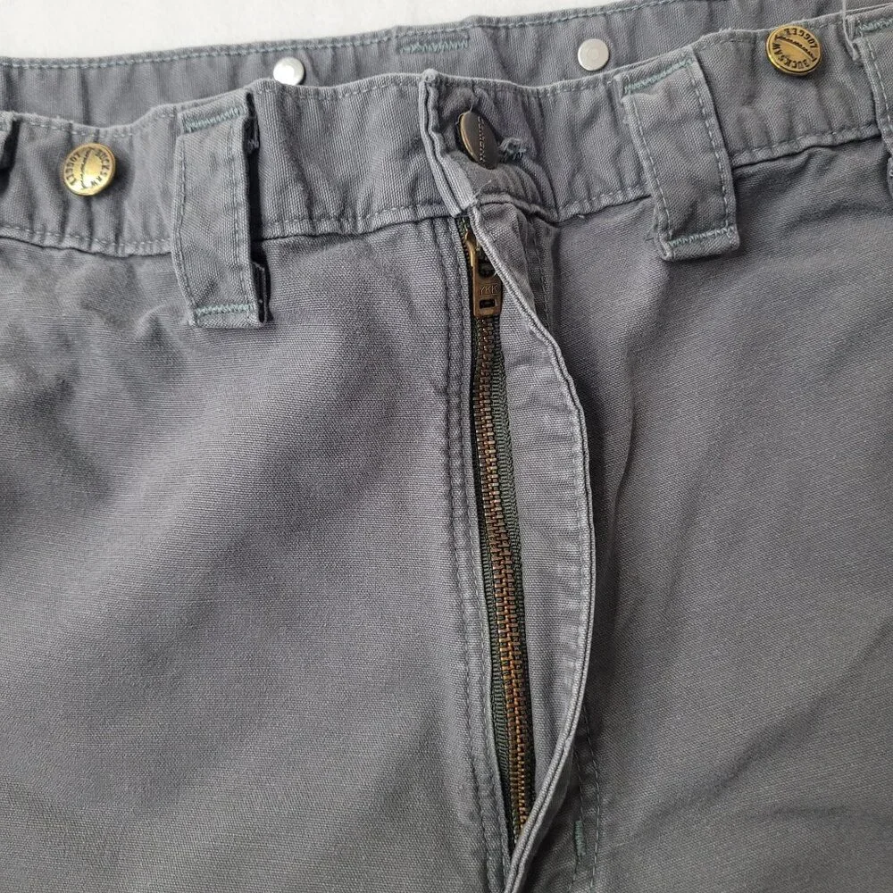 Carhartt Dungaree w/ Suspender Button Men's Gray Carpenter Work Pants Size 42X28 - Picture 5 of 12